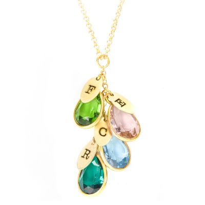 Enchanted Rain Initials Necklace [Gold Plated]
