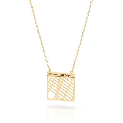 Essential Spot Map Necklace - 18K Gold Plated