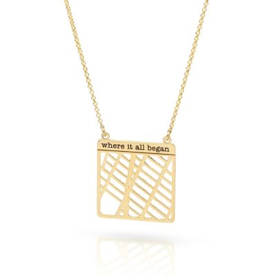 Essential Spot Map Necklace - 18K Gold Plated
