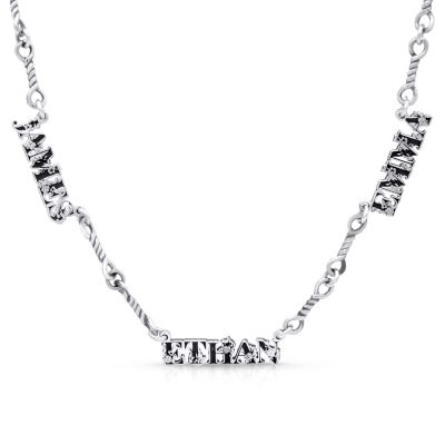 Enchanted Multi-Name Styled Chain Necklace [Sterling Silver]