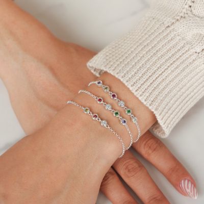 Enchanted Stars Birthstone Bracelet [Sterling Silver]