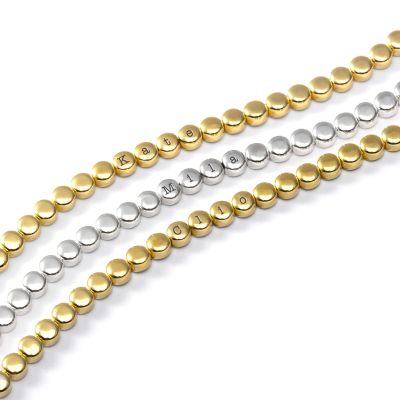 Mia Engraved Dot Bracelet [Sterling Silver]