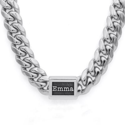 Cuban Link Chain With Name - 12mm 