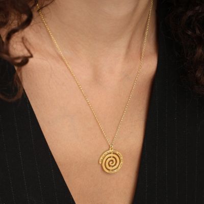 Collier Message Intemporel Gravé [Vermeil 18ct]