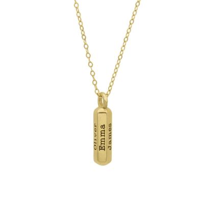 Eternity Bar Name Necklace [18K Gold Plated]