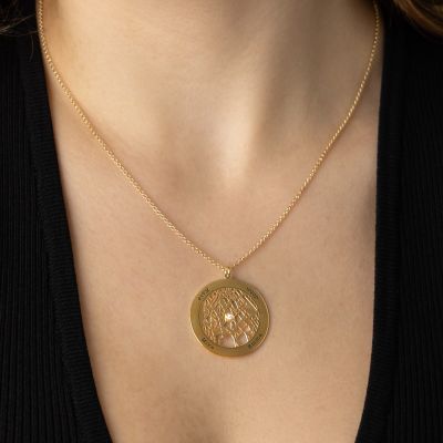 Family Circle Map Necklace with Names [18K Gold Vermeil]