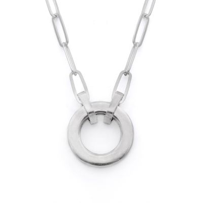 Arya Circle Link Chain Necklace [Sterling Silver]