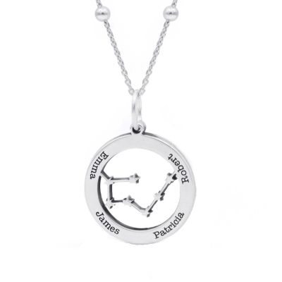 Mother's Circle Zodiac Necklace [Sterling Silver]