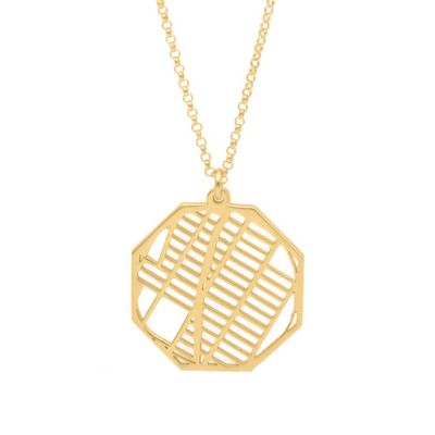 Family Paths Map Necklace [18K Gold Vermeil]