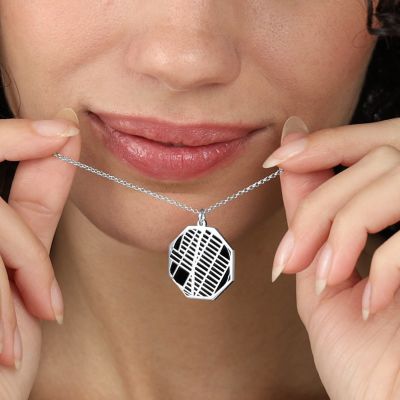 Familienpfade Karten Kette [Sterlingsilber]