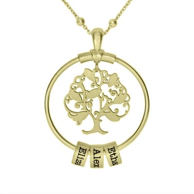 Family Tree Name Necklace [18K Gold Plated]