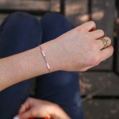 Gourmette Mon Mot Préféré [Plaqué Or Rose 18ct]