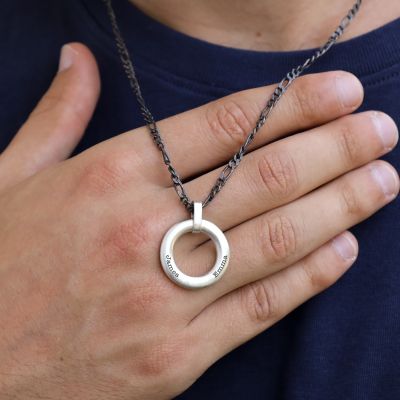 Milan Figaro Herrenkette mit Gravur – Sterlingsilber