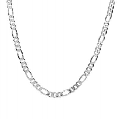 Figaro-Styled Decorative Sterling Silver Chain