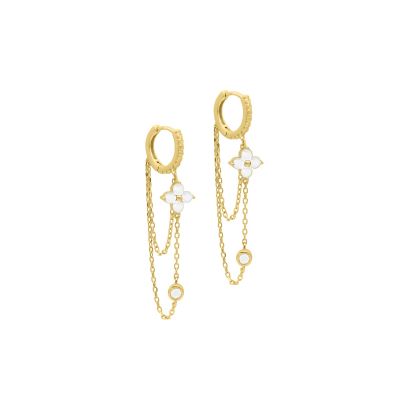 Floral Flair Dangle Earrings [18K Gold Vermeil]