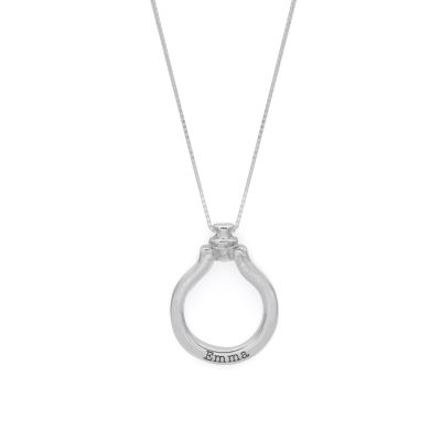 Halskette mit graviertem Glücksbringer [Sterlingsilber]