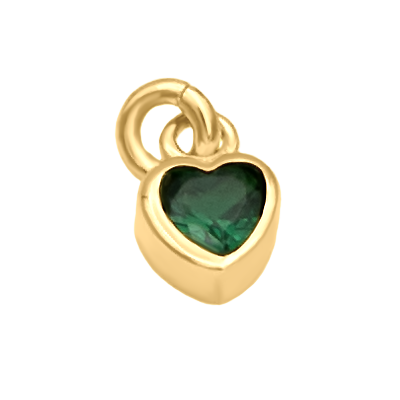 Green Heart Charm for Multi-Name Necklace [18K Gold Plated]