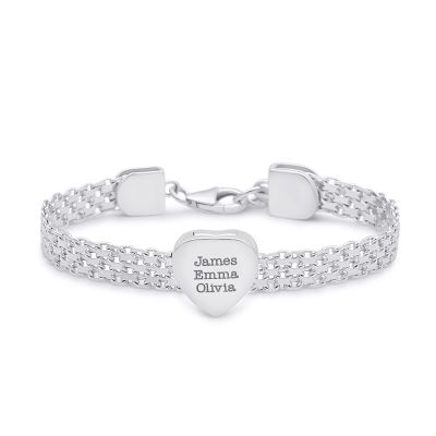 Enchanted Heart Milanese Chain Bracelet [Sterling Silver]