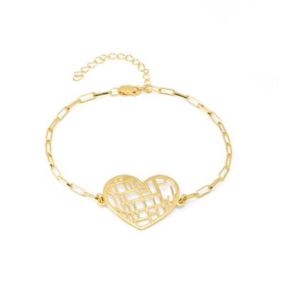 Heart Map Bracelet [18K Gold Plated]