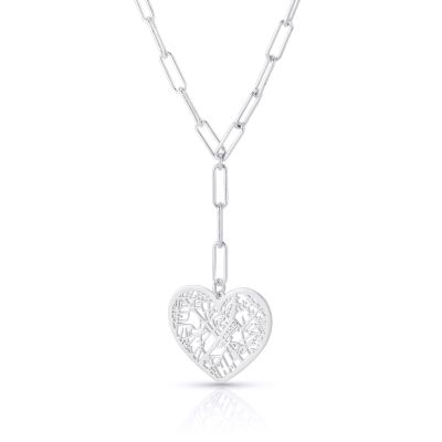 Herzensbindungen Karten Kette [Sterlingsilber]