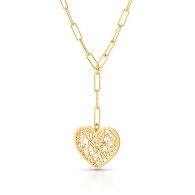 Herzensbindungen Karten Kette [750er Gold Vermeil]