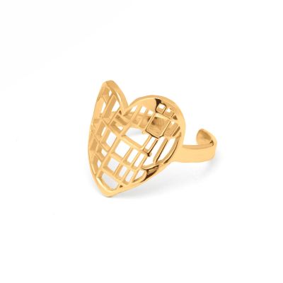 Ties of Heart Map Ring [18K Gold Plated]