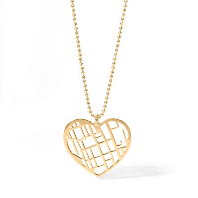 Heart Map Necklace [18K Gold Vermeil]