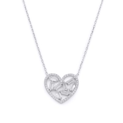 Cordelia Necklace With Zirconia Stones [Sterling Silver]