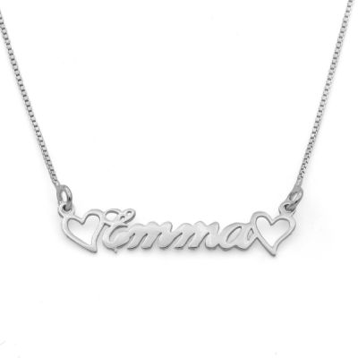 Heart's Signature Name Necklace [Sterling Silver]