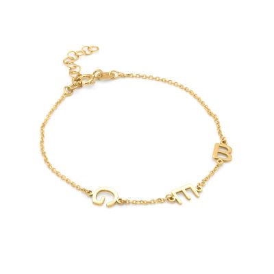 Helena Initials Bracelet [18K Gold Vermeil]