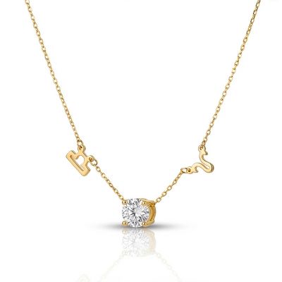 Helena Zodiac Necklace with 1ct Diamond [18K Gold Vermeil]