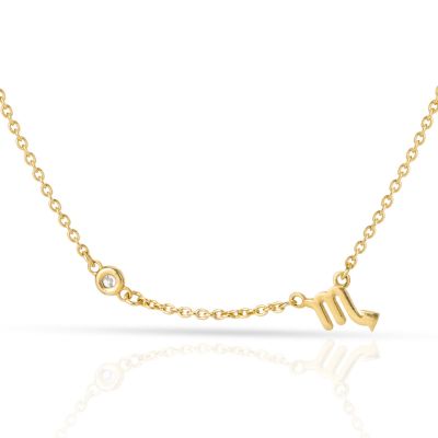 Helena Diamond Zodiac Necklace [18K Gold Plated]