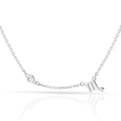 Helena Diamond Zodiac Necklace [Sterling Silver]