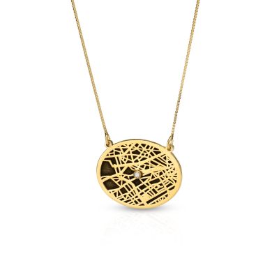 Map of My Memories Silhouette Necklace [18K Gold Vermeil]