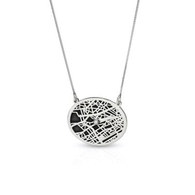 Map of My Memories Silhouette Necklace [Sterling Silver]