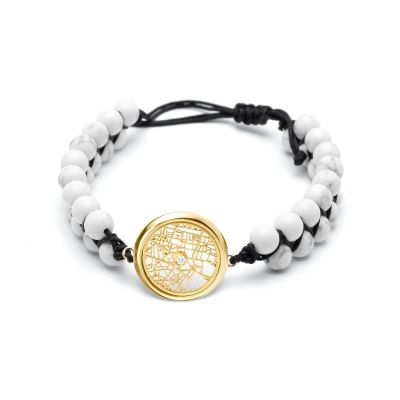 Bracelet Carte Howlite [Vermeil 18ct]