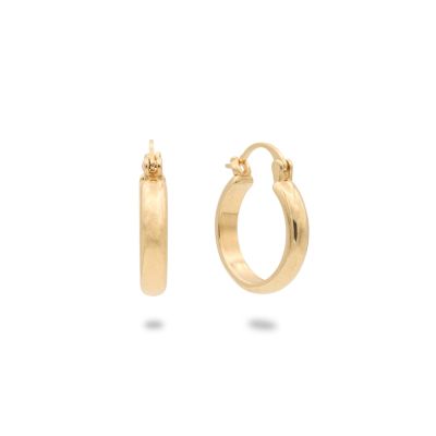 Large Huggie Hoop Earrings [18K Gold Plated] 