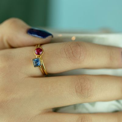 Ringe der Liebe [750er Gold Vermeil]