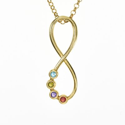Infinity Birthstone Necklace [Gold Plated]