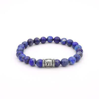 Family Tree Men Bracelet with Lapis Lazuli Stones
