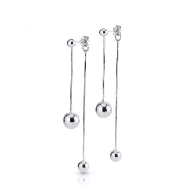 Luna Sphere Earrings [Sterling Silver]