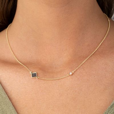 Maria Diamond Necklace with Nano Bible [18K Gold Plated]
