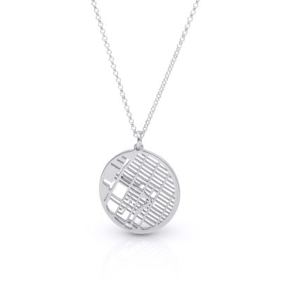 Precious Spot Map Necklace [Sterling Silver]