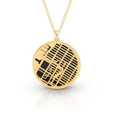 Precious Spot Map Silhouette Necklace [18K Gold Plated]