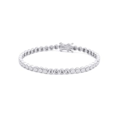Bracelet à Initiales Mia Tennis [Argent 925]