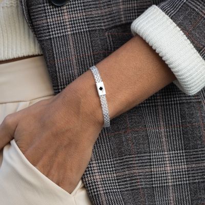 Bracelet Maille Prénoms avec Nano Bible [Argent 925]