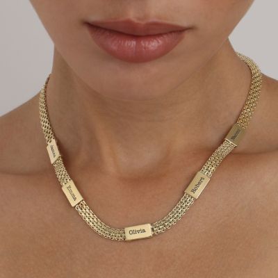 Collier Maille Emma avec Prénoms [Vermeil 18ct]