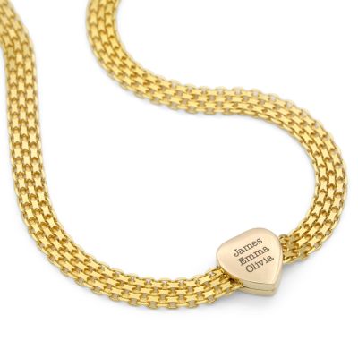 Enchanted Heart Milanese Chain Necklace [18K Gold Plated]