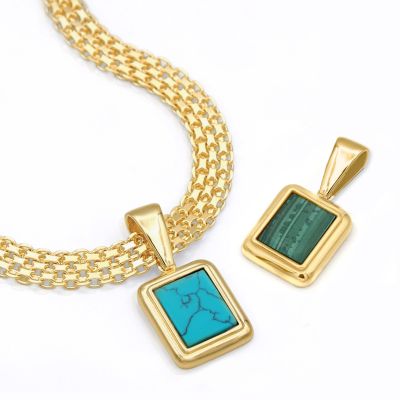 Milanese Chain Gemstone Power Statement Necklace [18K Gold Vermeil] 