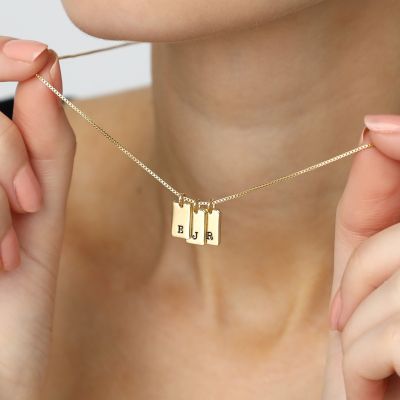 Mirella Initials Charm Necklace [18K Gold Plated]